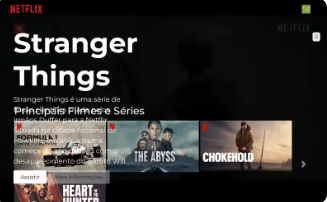 Tela simples da NetFlix